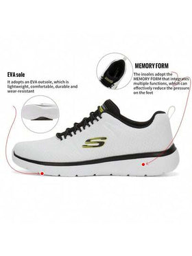 Skechers أحذية رياضية كاجوال للرجال، أحذية رياضية خفيفة وراحة للاستخدام اليومي والسفر، 8790258-WBK