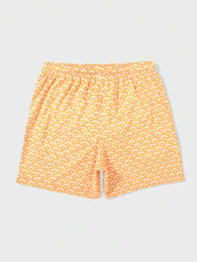 Manfinity Swimmode شورت شاطئ للرجال مطبوع بالكامل مع خصر رباط وجيب مائل، مناسب للصيف