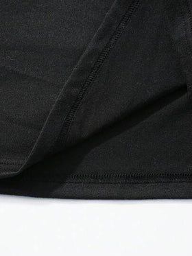 SHEIN Vacaura مجموعة ملابس علوية وشورت قصير الأكمام بياقة طاقم للمراهقين الكاجوال، صيفي