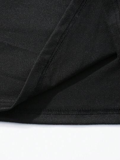 SHEIN Vacaura مجموعة ملابس علوية وشورت قصير الأكمام بياقة طاقم للمراهقين الكاجوال، صيفي