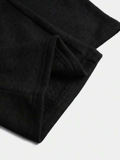 SHEIN بنطلون فتيات المراهقات ذو الخصر المنخفض واسع الساق باللون الأحادي