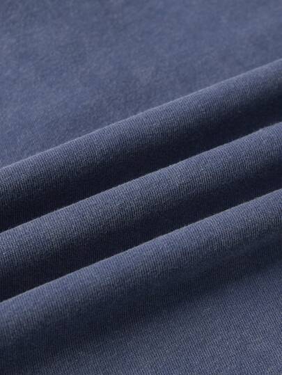 قميص بولو قصير الأكمام من الجينز المغسول باللون الأزرق مع سحاب نصفي، قميص كاجوال بياقة مناسب للارتداء اليومي والملابس الشارعية