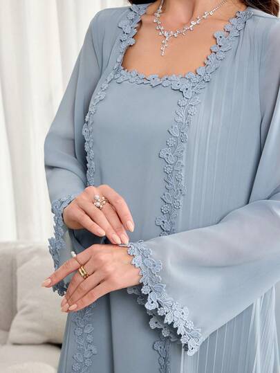 Al Najma رمضان فستان طويل أنيق على الطراز العربي للنساء