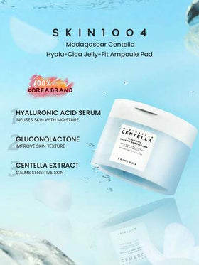 SKIN1004 60 قطعة من وسادات القطن المشبعة بجوهر سنتيلا الآسيوية وحمض الهيالورونيك | مستحضرات تجميل كورية