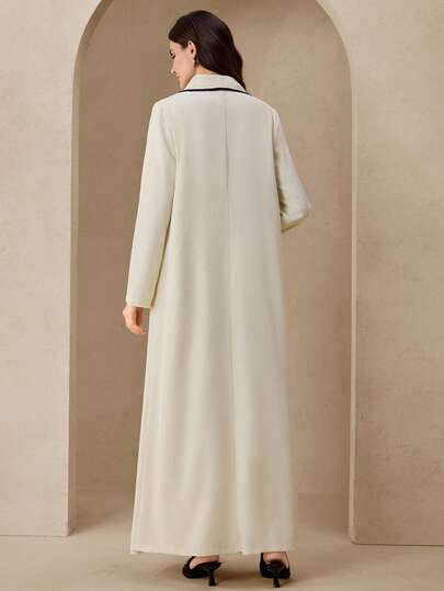Graceveil عباية أنيقة للنساء بأكمام طويلة وألوان متباينة