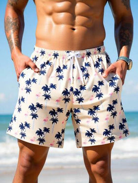 Manfinity Swimmode شورتات شاطئ كاجوال ملونة للرجال
