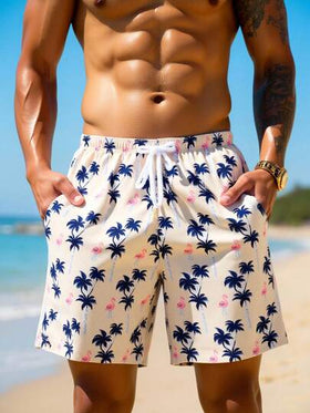 Manfinity Swimmode شورتات شاطئ كاجوال ملونة للرجال