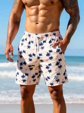 Manfinity Swimmode شورتات شاطئ كاجوال ملونة للرجال