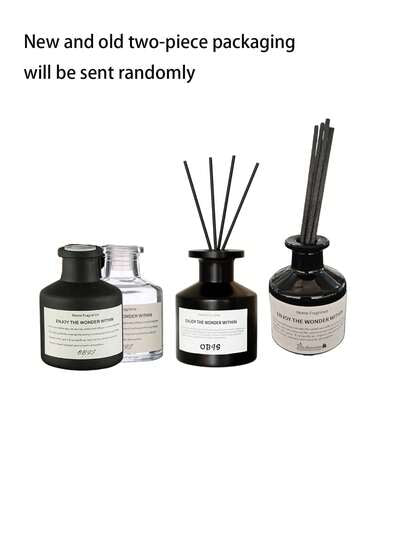 مجموعة (1 زجاجة زيت العطور + 3/4 عصي موزع) موزع عطور منزلي بدون لهب، عطر طويل الأمد، مناسب لغرفة النوم والحمام وغرفة المعيشة وما إلى ذلك