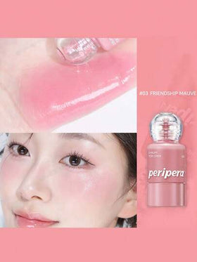 Peripera مجموعة أحمر خدود سائل SYRUPY TOK المكونة من 5 قطع، 003 صداقة بنفسجي-أحمر، أحمر خدود سائل، نهاية مبللة، ترطيب طوال اليوم، ملمس ناعم كالحرير، 9 جرام/0.32 أونصة