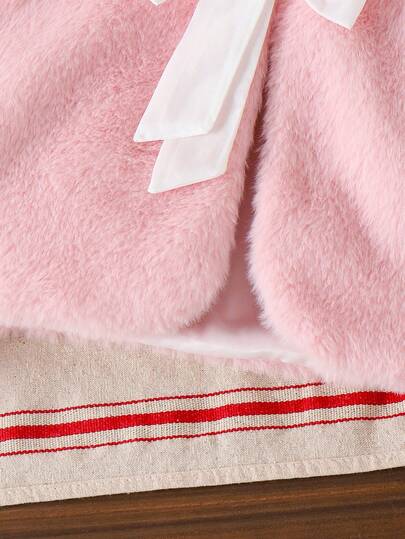 Elladie kids كارديجان طويل الأكمام فضفاض أبيض للفتيات الصغيرات مع فيونكة، ملابس خارجية شتوية أنيقة وأنيقة للأطفال، فستان وردي فاخر للفتيات الصغيرات مع كارديجان، فستان وردي للفتيات الصغيرات مع جاكيت، طقم جاكيت وتنورة للأطفال
