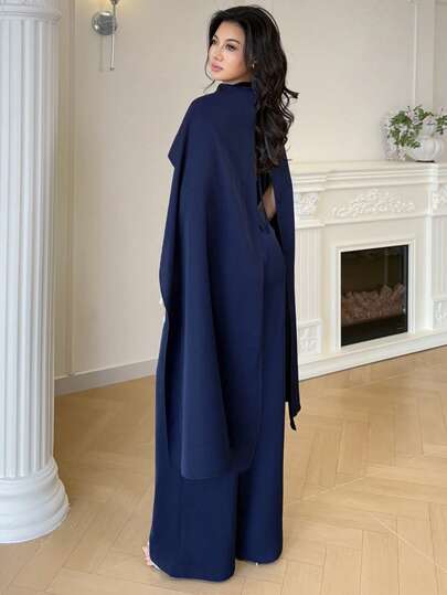 Modelyn بونشو جديد التصميم وشاح مع ربطة عنق، جمبسوت أنيقة مربوطة الخصر، عالية الجودة للحفلات والتجمعات