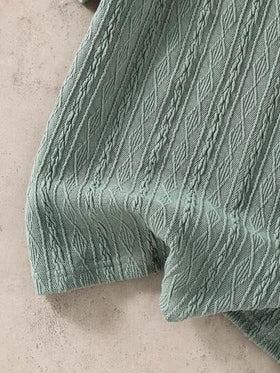 SHEIN Explorewe قميص بولو كاجوال مزخرف للأولاد، بياقة، موضة صيفية جديدة