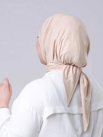 قطعة واحدة من الحجاب المثلث الفوري، وشاح رأس متكامل للربط. لف سريع، مانع للانزلاق. بدون غطاء داخلي، بدون . مناسب للارتداء اليومي والصلاة والخروج