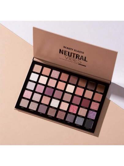 beauty glazed لوحة ظلال العيون اللؤلؤية الدخانية 40 لون، ملمس مطفي ولامع، شديدة الصبغة، صيغة قابلة للمزج بسهولة، تخلق تباين بعمق، مكياج طبيعي يومي، مناسب للمبتدئين