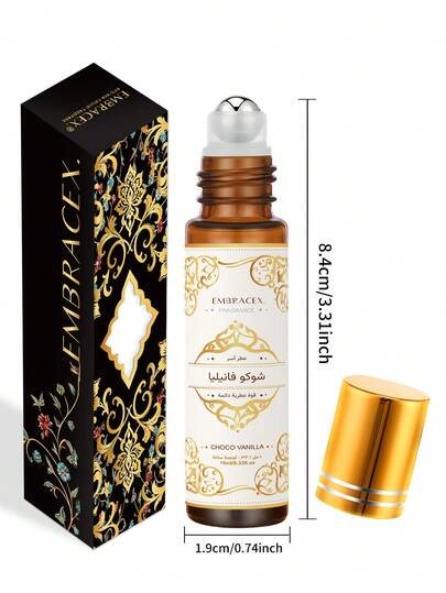EMBRACEX. زيت عطر عربي من دبي 10 مل، زيت عطر بتطبيق بالكرة، رائحة طويلة الأمد، علامة تجارية فاخرة، زيت عالي الجودة، أطلق سحرك الشخصي، هدية مثالية للرجال والنساء، 0.33 أونصة سائلة