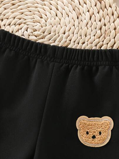 SHEIN Playful Pals 3 قطع طقم ملابس للطفل الصبي: قميص، سترة محبوكة، وبنطلون كاجوال، بطراز بريطاني، للخريف/الشتاء