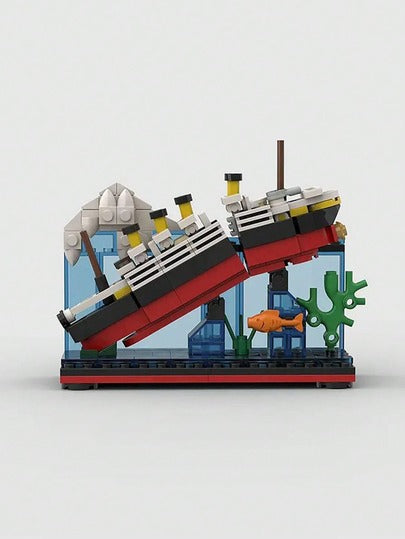 247 قطعة/152 قطعة مجموعة بناء كتل تيتان، كتل تجميع صغيرة الحجم، ديكور كابينة