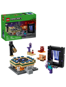 LEGO لعبة بناء ليغو ماينكرافت رحلة بوابة النذير والنهاية للأولاد والبنات - مجموعة ألعاب الفيديو وألعاب الشخصيات للأطفال، من عمر 7 سنوات فما فوق - مع شخصية بطل صغيرة رائعة - فكرة هدية لأعياد الميلاد - ألعاب كتل 21584