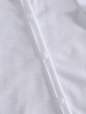 SHEIN Vintaside Kids 3 قطع/مجموعة جمبسوت رضيع حديث الولادة، جمبسوت قطعة واحدة كاملة بأكمام طويلة وأقدام، بيجاما