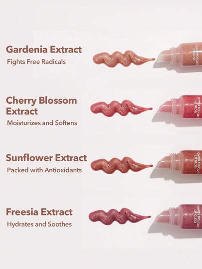 SHEGLAM ملمع شفاه Power Bouquet-ملمع شفاه مرطب ملون لامع من Freesia زيت شفاه غير لاصق مرطب للشفاه بخلاصة الفريزيا للعناية بالشفاه ملمع شفاه بني لعيد الميلاد المجيد في الشتاء روج تنت أرواج علامة تجارية جمال مكياج ميكب مستحضرات تجميل للنساء الفتيات مثالي لف