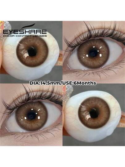 عدسات لاصقة ملونة للعيون من EYESHARE، عدسات لاصقة طبيعية بني، عدسات رمادية، عدسات زرقاء، عدسات خضراء، مكياج للعيون، مدة الاستخدام 6 أشهر