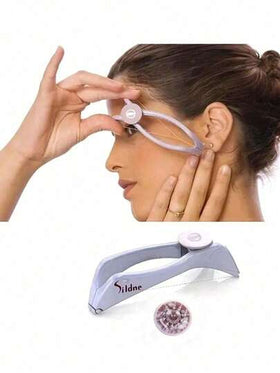 جهاز إزالة الشعر اليدوي من الوجه، جهاز إزالة شعر الحواجب والخدود بنابض محمول، أداة عناية بالبشرة يدوية من البلاستيك، اكسسوار تجميل وماكياج DIY خالي من العطور
