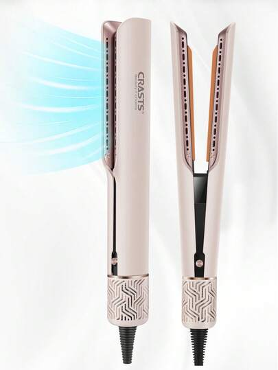 CRASTS مصفف شعر وماكينة تجفيف 2 في 1، ماكينة تمليس الشعر للاستخدام الرطب/الجاف، مجفف شعر منزلي بهواء بارد/ساخن، درجة حرارة قابلة للتعديل، تصفيف الشعر دون تلف