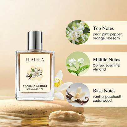 1.7 أونصة سائل رذاذ عطري بنكهة الفانيليا وزهر البرتقال، صيغة لطيفة خالية من الكحول، رائحة زهرية منعشة للنساء، طويلة الأمد، للجسم والشعر، هدية مثالية لعيد الميلاد وعيد الحب، 50 مل