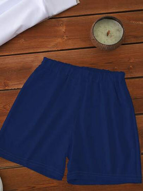 SHEIN Playful Pals طقم قميص كاجوال قصير الأكمام بياقة طاقم وشورت أزرق نافي للأولاد الرضع، طقم ملابس ربيعي/صيفي مناسب للارتداء الكاجوال والرياضي