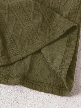 SHEIN Vintaside Kids قميص بولو مُحبك قصير الأكمام للأطفال الرضع، لون رمادي أزرق، مصنوع من نسيج محبوك ذو نسيج فريد، له أزرار معدنية عند الرقبة للارتداء والخلع بسهولة، أساور مُحبكة. مناسب للربيع/الصيف، ملابس أطفال رضع ذكور، ملابس أطفال، ملابس أطفال رضع، بدل