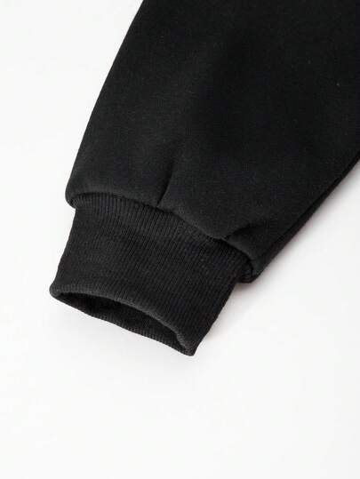 SHEIN مجموعة بنطلون وبلوزة رياضية كاجوال للبنات المراهقات، بتصميم أزهار بيضاء على خلفية رمادية، بسحاب وقطع فضفاضة، مناسبة للخريف والشتاء