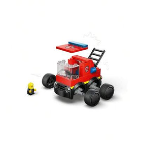 LEGO مجموعة دمى شاحنة إطفاء مدينة من قطع البناء - لعب دور الطوارئ للأطفال 5+ سنوات - تشمل سلم قابل للتمديد وشخصية رجل إطفاء صغيرة - هدية عيد ميلاد