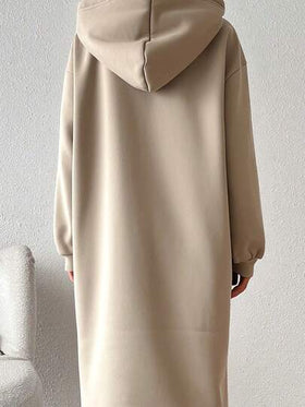 SHEIN EZwear معطف أخضر زيتوني مبطن بالحرارة، للنساء، خريف/شتاء