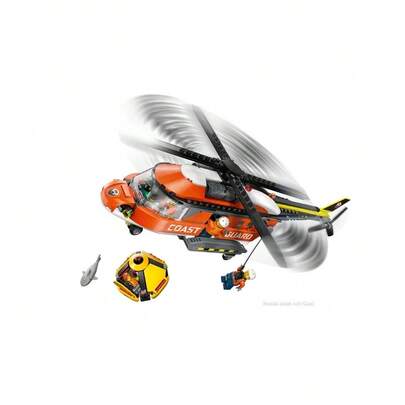 LEGO لعبة بناء طائرة إنقاذ الساحل من ليغو سيتي - مجموعة لعب الاستجابة للطوارئ للأولاد والبنات من عمر 7 سنوات فما فوق - تشمل 4 شخصيات صغيرة، سمكة قرش، وقارب إنقاذ - فكرة هدية لأعياد الميلاد - 60503