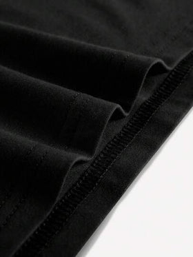 ROMWE MEN Goth قميص تي شيرت كاجوال للرجال بطبعة جمجمة وزهور، صيفي
