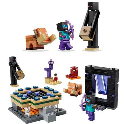 LEGO لعبة بناء ليغو ماينكرافت رحلة بوابة النيذر والنهاية - لعبة فيديو وألعاب صغيرة للأطفال من عمر 7 سنوات فما فوق - مع شخصية بطل صغيرة رائعة - فكرة هدية لأعياد الميلاد - 21584