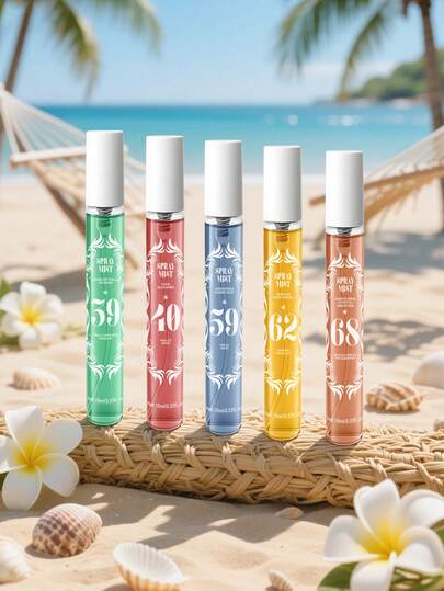 مجموعة هدايا رذاذ العطر البرازيلي 5 حبة، تشمل روائح الياسمين والبرقوق والفستق والفانيليا. نضارة طبيعية وطويلة الأمد، معطر هواء محمول مناسب للاستخدام اليومي، يحمي الملابس من الحشرات. هدية مثالية للأصدقاء والعائلة، مثالية لعيد الحب وعيد الأم.