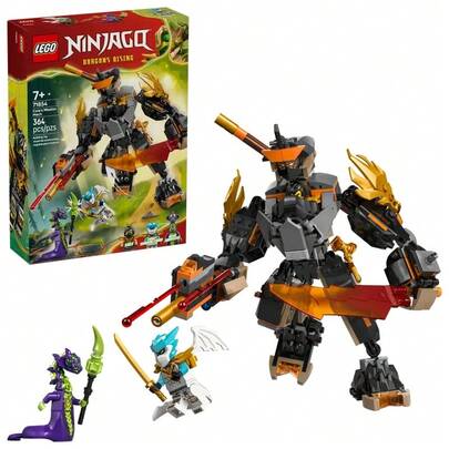 LEGO لعبة بناء ليغو نينجاغو مكافحة مهمة كول وتنين زين، للأولاد والبنات والأطفال من عمر 7 سنوات فما فوق - آلية قابلة للحركة مع شخصيات كول ووحش الحمض وزين للعب التظاهري - فكرة هدية لأعياد الميلاد - 71854