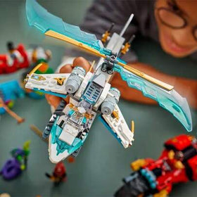 LEGO لعبة بناء سيارة نينجا وبيت الشجرة من ليغو نينجاغو للأولاد والبنات والأطفال من عمر 7 سنوات فما فوق - طقم لعب النينجا مع 5 شخصيات صغيرة ، دراجة نارية وطائرة هليكوبتر - فكرة هدية لأعياد الميلاد - 71857