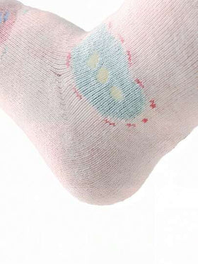 3 أزواج من جوارب سميكة مبطنة بالحرارة للبنات الصغار، باللون الوردي، للخريف/الشتاء