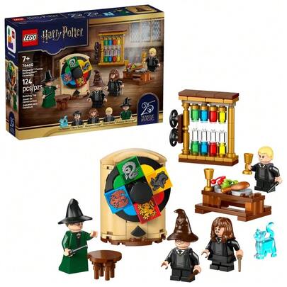 LEGO قلعة هوغوارتس من ليغو هاري بوتر: لعبة بناء طقوس قبعة الفرز للأولاد والبنات - مجموعة لعب تمثيلية للأطفال، من عمر 7 سنوات فما فوق - مع 4 شخصيات صغيرة وشكل لعبة قطة باترونوس - فكرة هدية لأعياد الميلاد - 76460