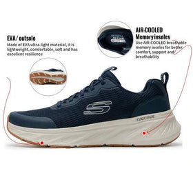 Skechers أحذية رياضية رجالية خفيفة الوزن وراحة، بنعل من رغوة EVA وبطانة من رغوة الذاكرة المبردة بالهواء، امتصاص الصدمات في الجري على الطرق، لمسة لينة وارتداد، 232835-NVW
