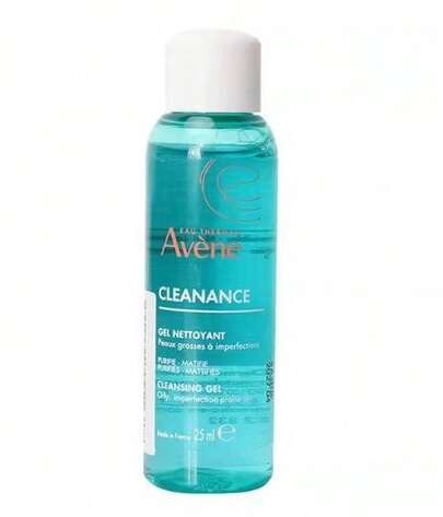 Avene جل منظف أفين كلينانس للتحكم في الزيوت، مناسب للبشرة الدهنية والمعرضة للشوائب - حجم صغير للسفر 25 مل