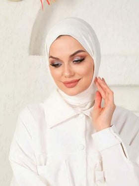 قطعة واحدة من الوشاح الطويل الكلاسيكي البسيط الصديق للبشرة ذو الاستخدام المزدوج للنساء، غطاء رأس رياضي، وشاح إسلامي من القماش الناعم الحريري الأنيق باللون الأحادي، مناسب للحياة اليومية والمناسبات والعبادة والصلاة
