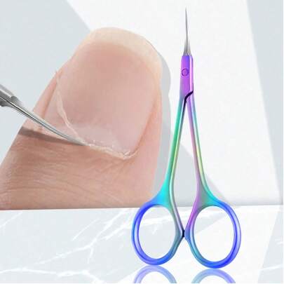 مقص متعدد الوظائف محمول، قاطع بشرة، قاصم بشرة، قاطع أظافر من الفولاذ المقاوم للصدأ، تصميم منحني، مقبض إرجونومي، مناسب للأظافر المتنامية، جلد الأظافر، الأظافر المتشققة، مثالي للعناية اليومية بالجسم والقدمين، الاستخدام المنزلي والسفر - مقص منحني من الفول...