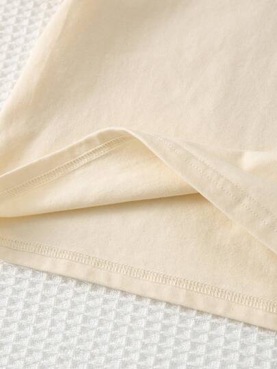 Cozy Pixies مجموعة ملابس علوية بياقة بولو وشورت بخصر مطاطي بنقشة الدب الكرتوني للأطفال الصبيان، قطعتان