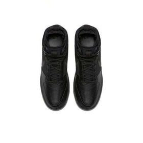 Nike حذاء رياضي كاجوال عالي الكاحل من جلد داعم ودافئ من نايك كورت بورو ميد، أسود