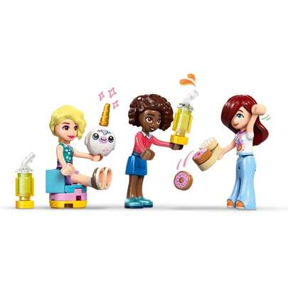 LEGO مجموعة ألعاب بناء كتل أصدقاء كافيه حلم وحيد القرن، مناسبة للبنات والأولاد فوق 6 سنوات، تشمل ألوان قوس وأليا وإيزي ميني فيجرات وإكسسوارات، فكرة هدية عيد ميلاد إبداعية - 42684