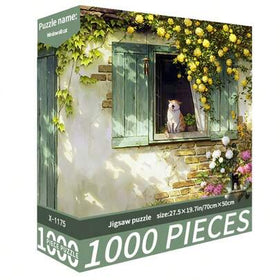 1000 قطعة لغز الصور التحدي | لغز الكرتون DIY، مناسب للبالغين وألعاب التفاعل العائلية، هدية، لوحة زخرفية DIY، منظر طبيعي لطيف ومريح للتخفيف من التوتر، هدية عيد ميلاد للأصدقاء والأزواج، عيد الحب، مقاس 70x50سم